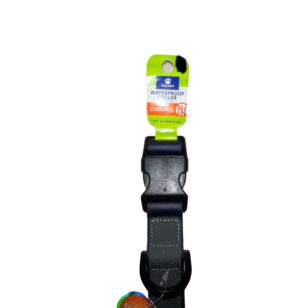 NWT Top Paw Waterproof Stink Free Easy To Clean Silicone Dog Collar S 10